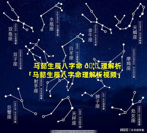 马懿生辰八字命 🦟 理解析「马懿生辰八字命理解析视频」